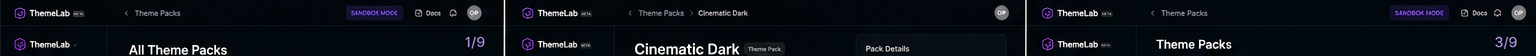 Top Bar extracted from Theme Pack Catalog Board