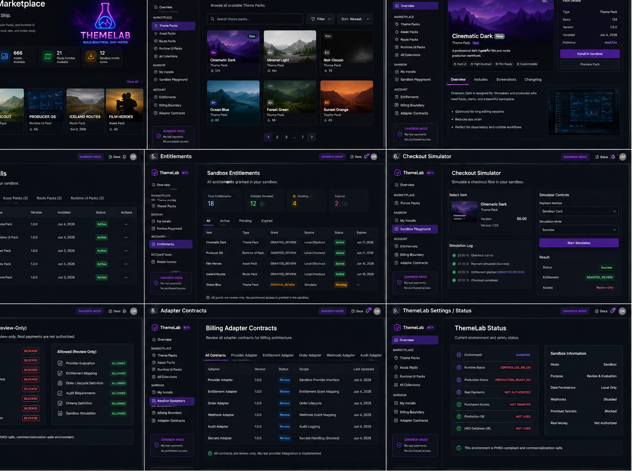 Main Application Shell extracted from ThemeLab Marketplace Flow Board